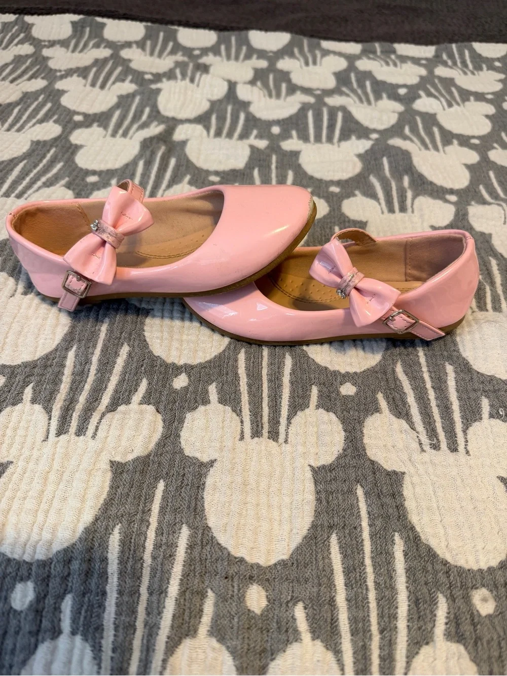 Pink Patent Bow Flats Toddler Girls Shoes